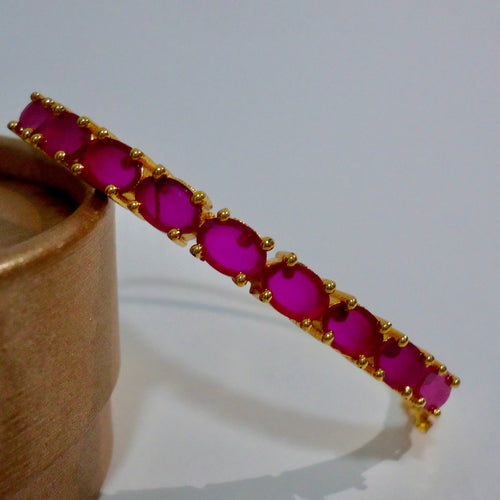 Crimson Row Cuff Bracelet