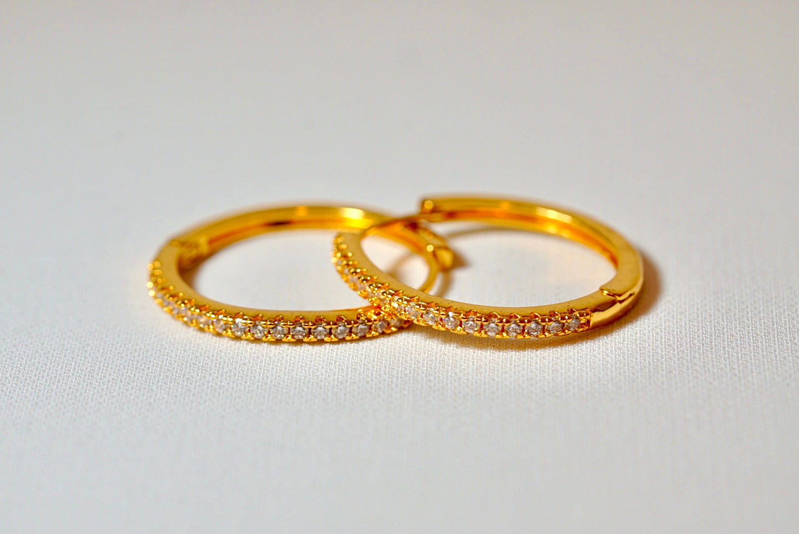 Golden Crescent Hoops