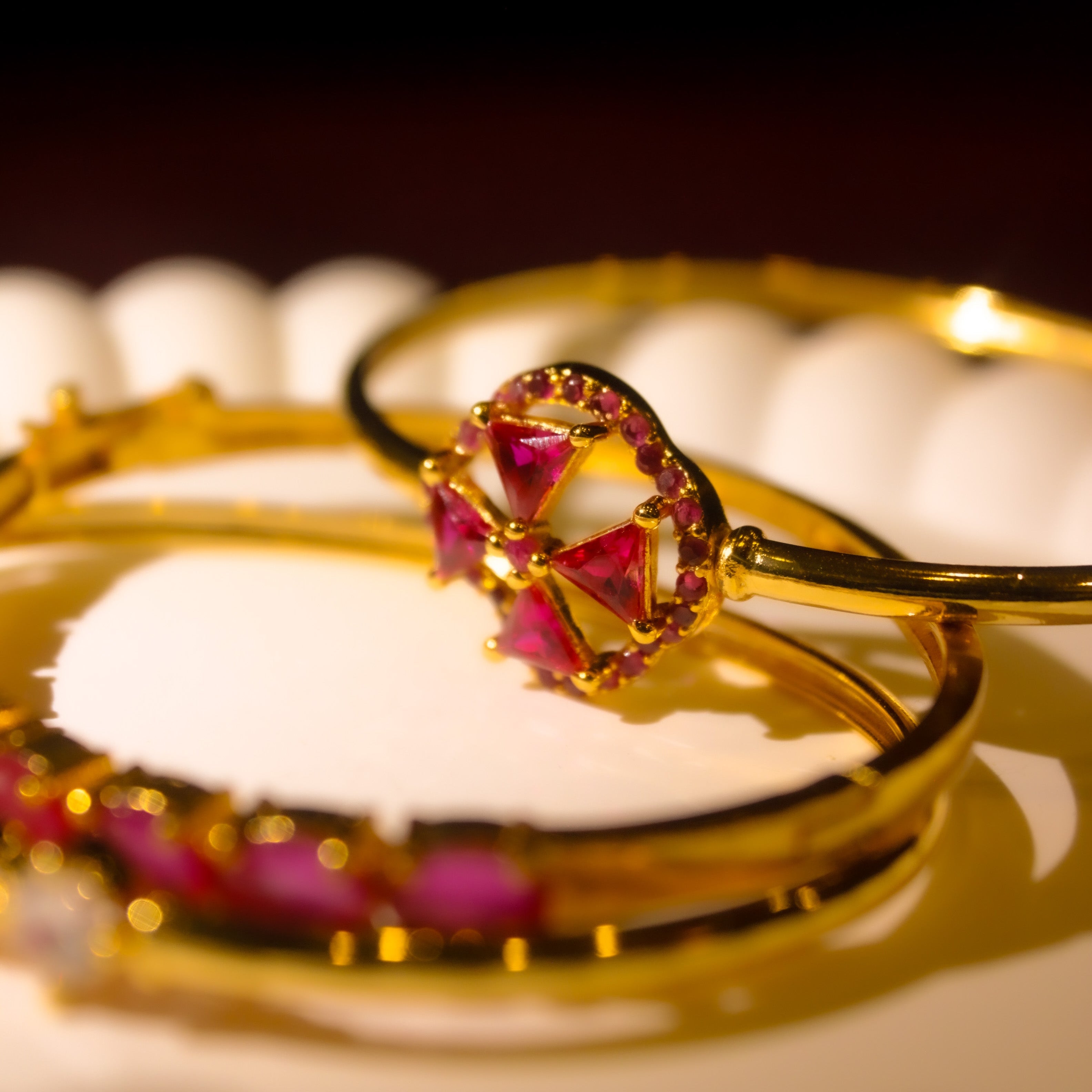 Rumi Rouge Cuff Bracelet