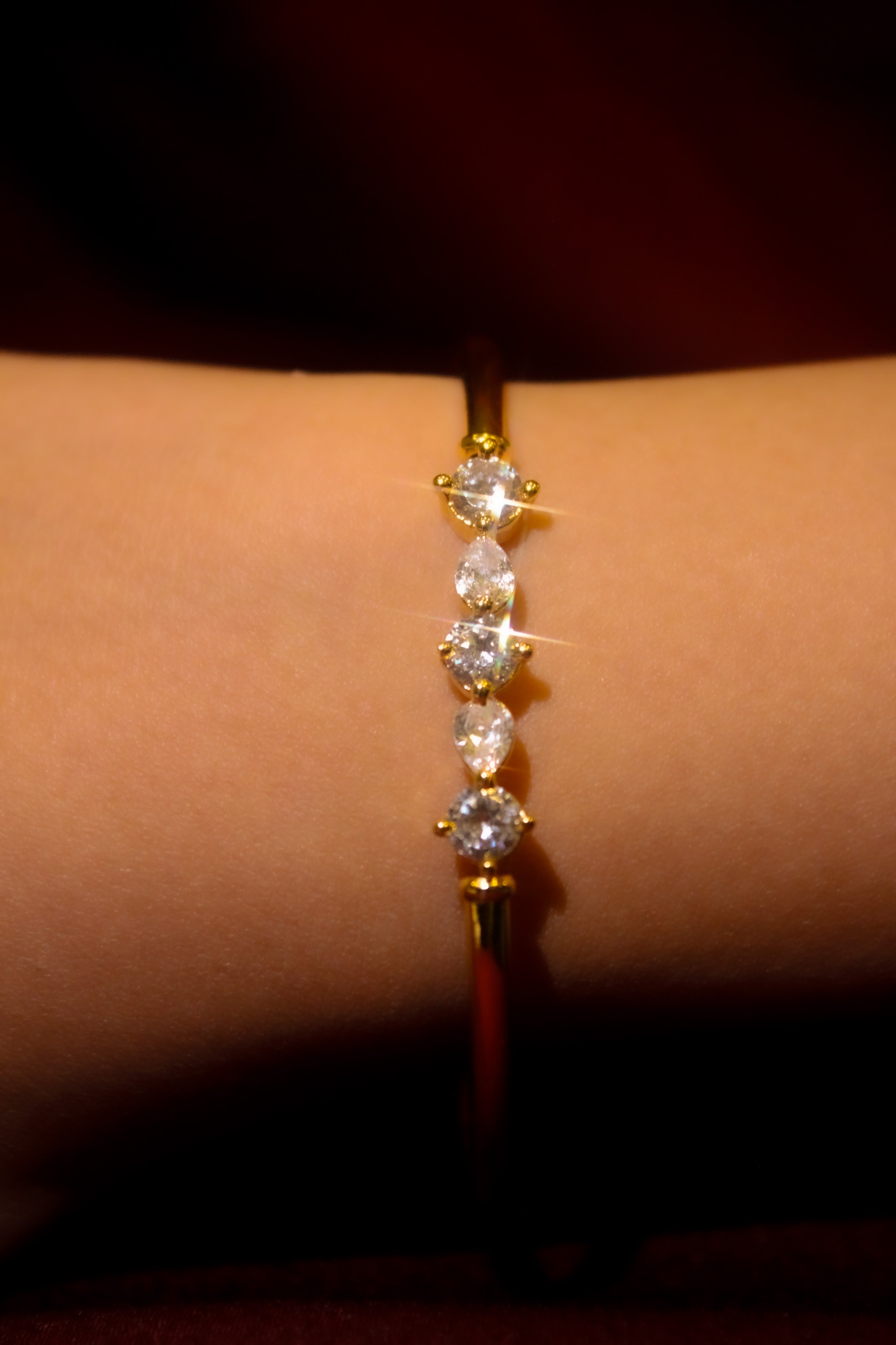 Crystal Gems Cuff  Bracelet
